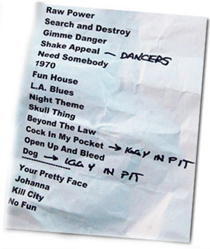 Iggy Pop Set List