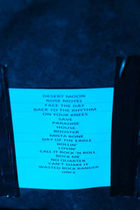 Great White: Setlist